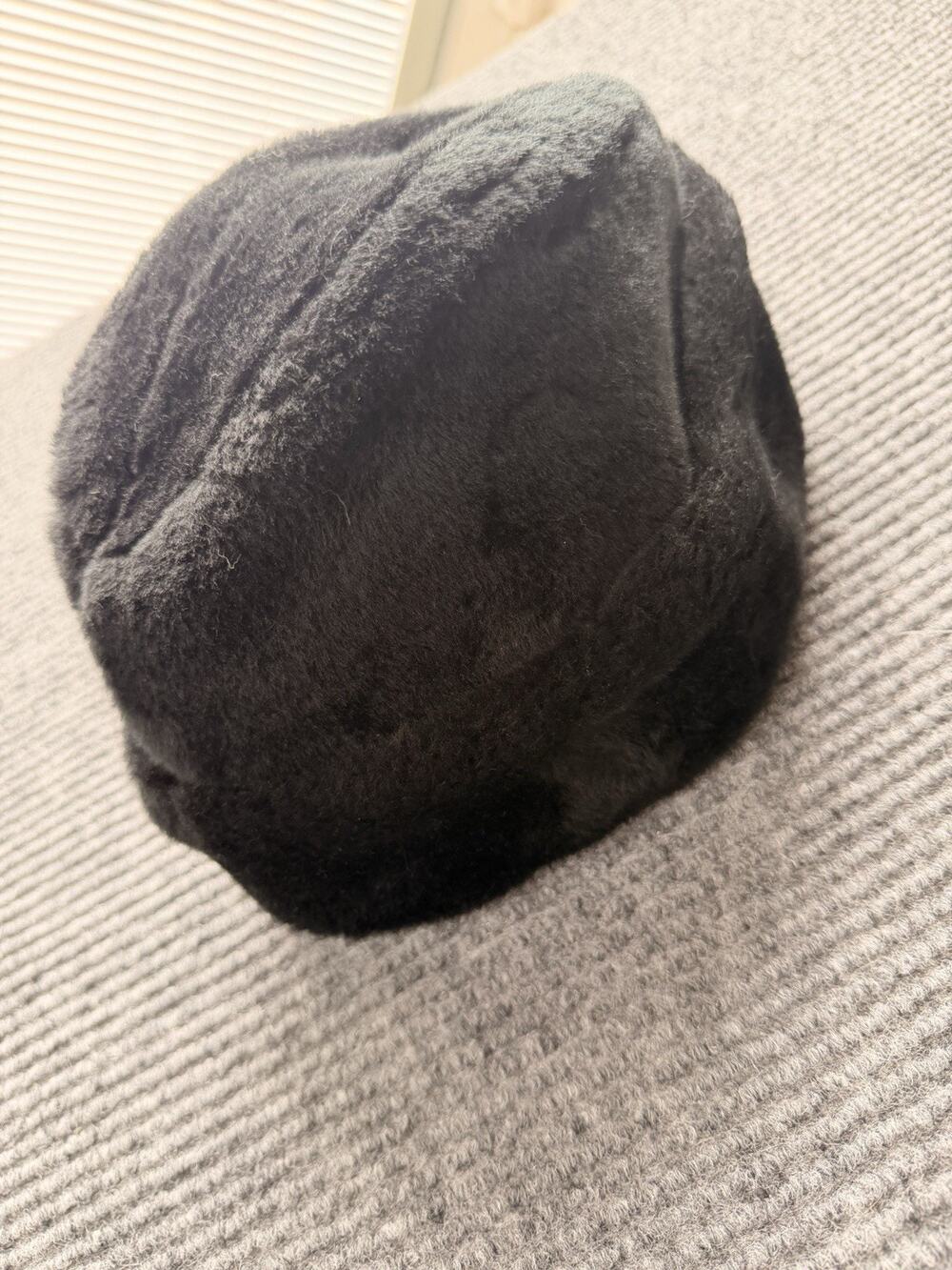 Starks and Legume Vintage Black Faux Fur Winter Hat Women's Medium USA